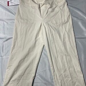 Ingrid & Isabel Wide-Leg Cream Maternity Pants